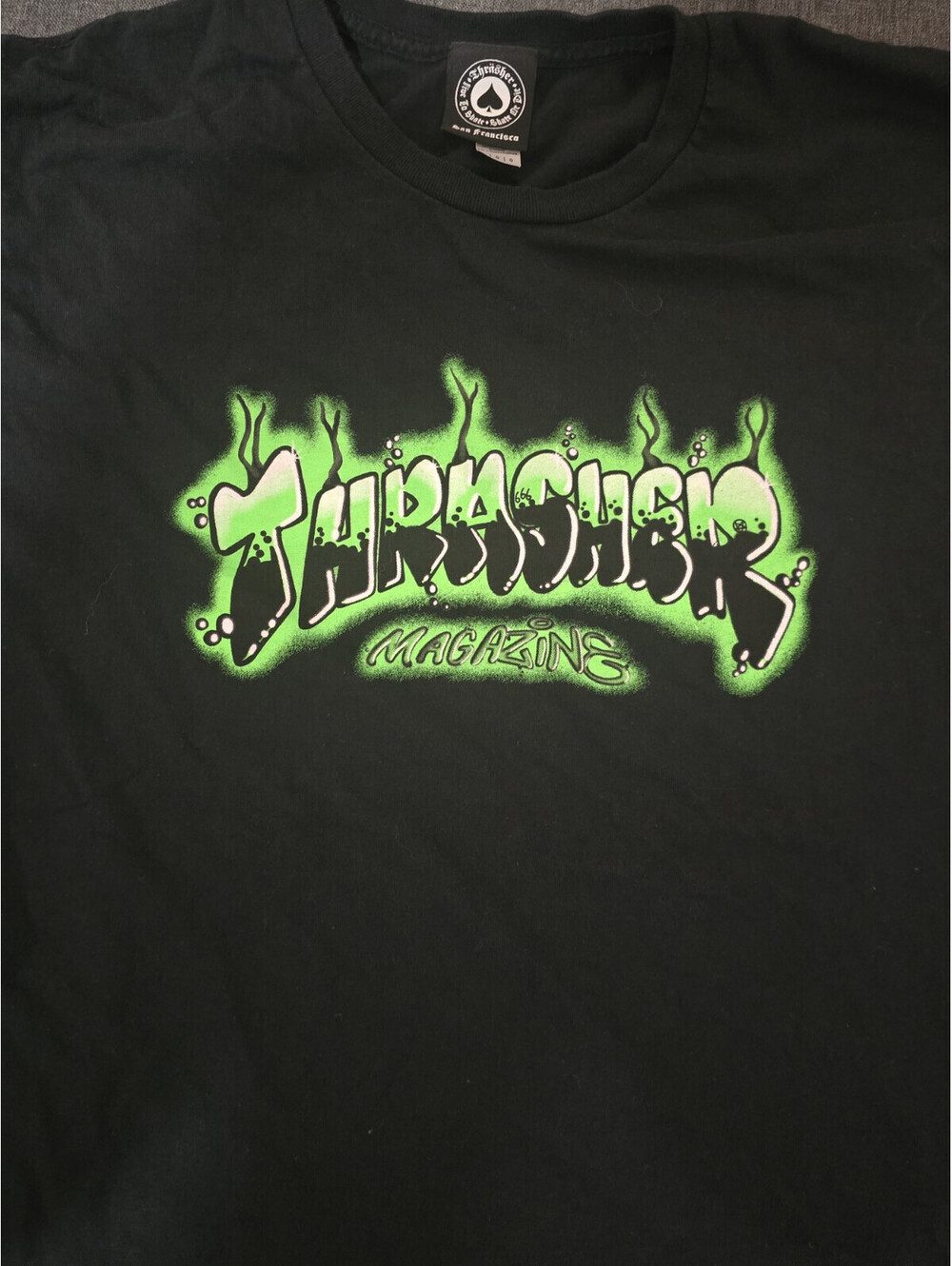 Thrasher Magazine Black T Shirt Size Large